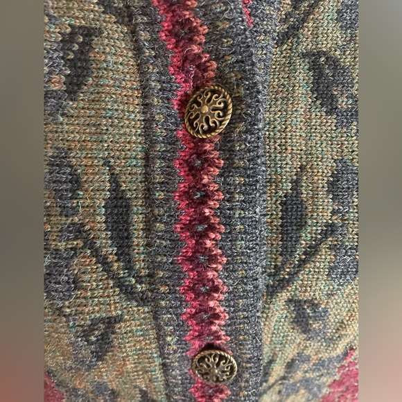 Vintage Wool Fair Isle Button Down Sweater - Picture 3 of 5